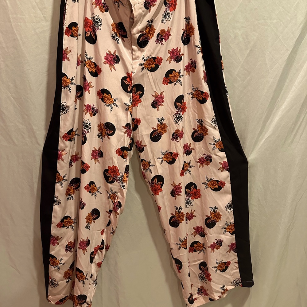 Neon rose wide leg pants